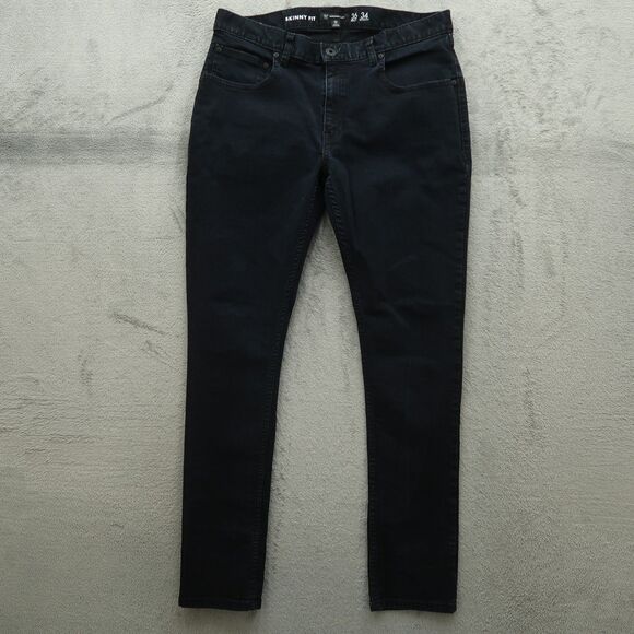 INC Jeans Mens Size 36x34 (35x32 Real) Navy Blue Skinny Fit Stretch Denim Pants - Picture 1 of 16